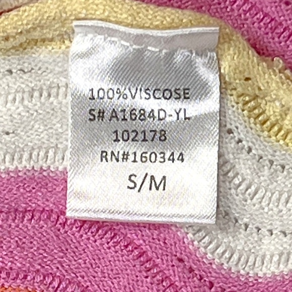 YLLW The Label Felix Knit Striped Mini Dress in Sorbet Size S/M - Picture 9 of 13